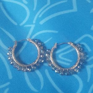 Beaded hoop earrings